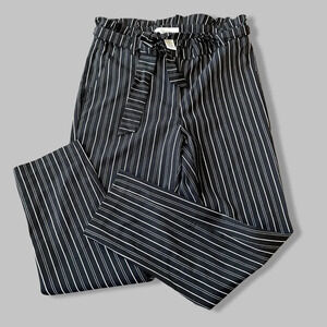 89th Madison Pinstriped  Stretch Paperbag Waist Pants
